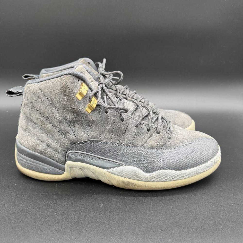 Nike Air Jordan 12 Retro Dark Grey Suede (2017) Mens Shoes Size 10.5  130690–005